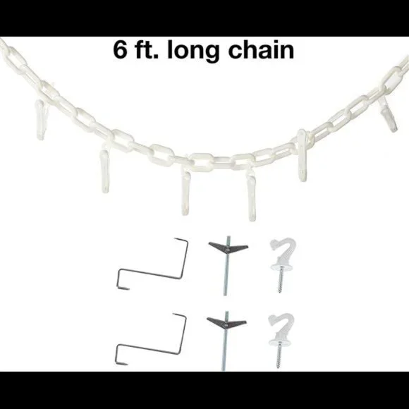Trenton Gifts Hanging Closet Organizer Chain with Clothespins, Organization